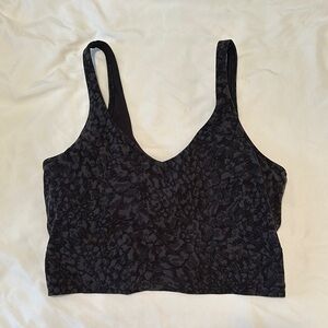Lululemon Black Sports Bra with Plunging Neckline